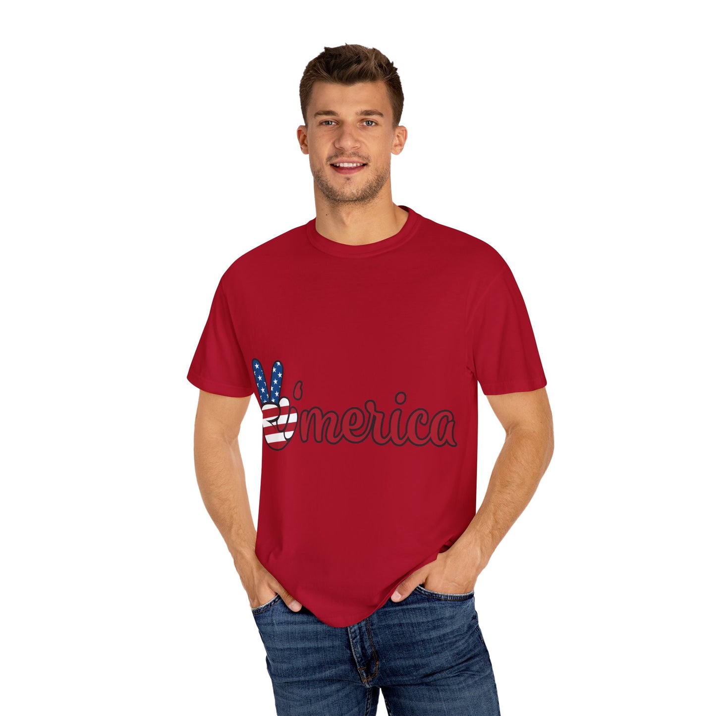 Unisex Peaceful U'merica T-Shirt - Patriotic Vibe for Casual Celebrations