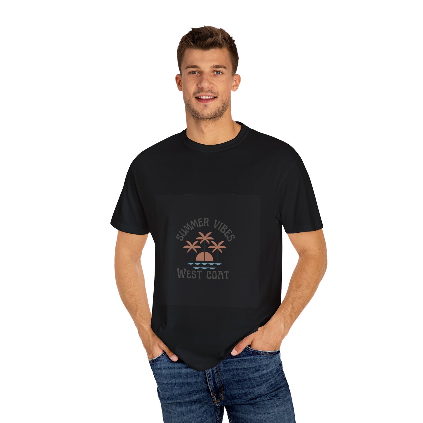 Summer Vibes West Coast T-Shirt - Unisex Garment-Dyed Tee for Beach Lovers