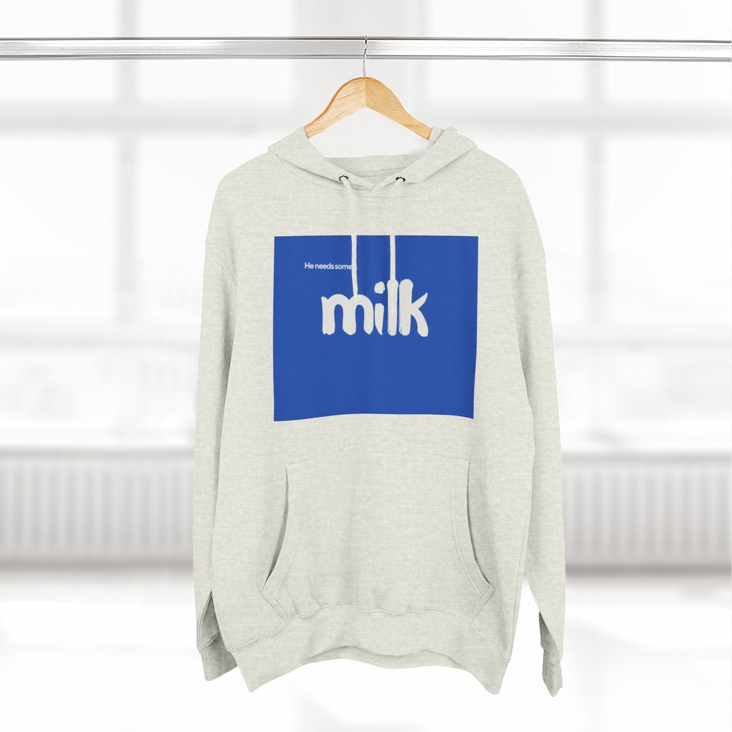 Three-Panel Fleece Unisex Hoodie