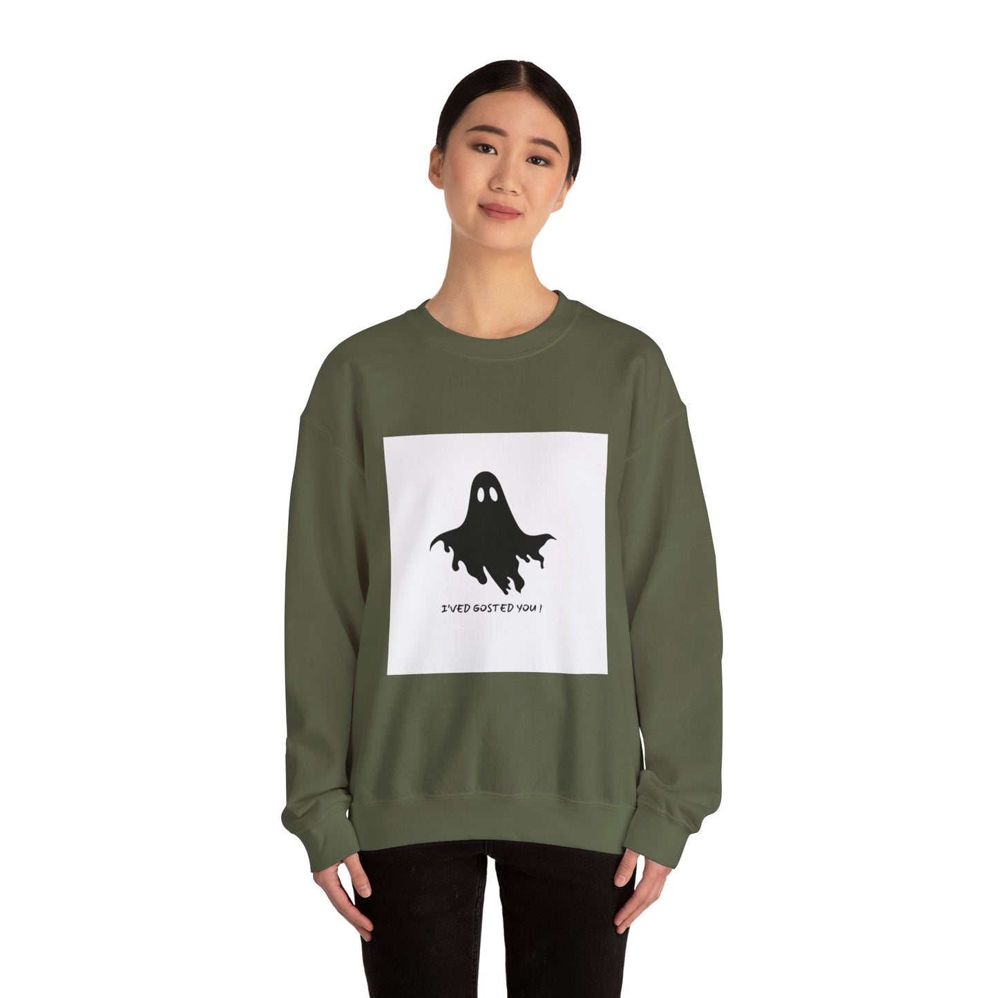 Funny Halloween Ghost Sweatshirt - Unisex Heavy Blend™ Crewneck