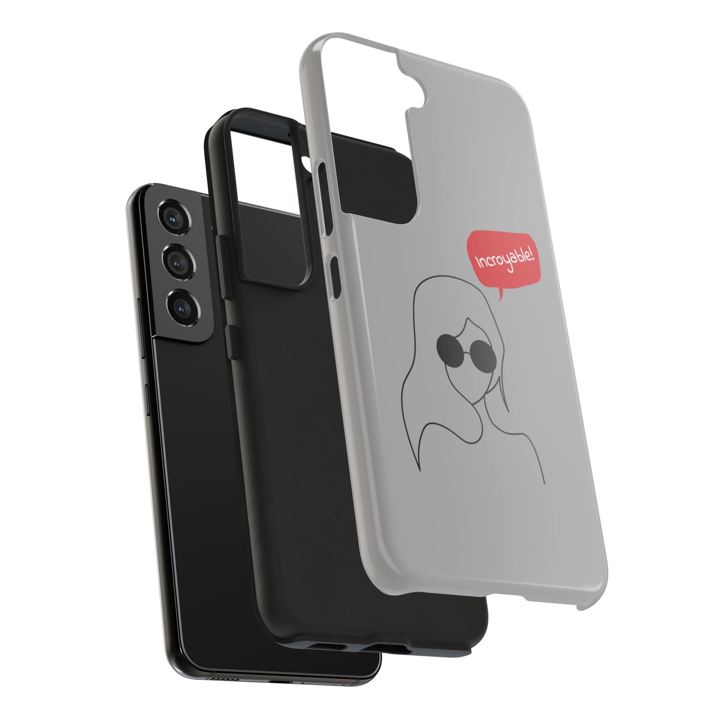 Trendy Tough Phone Case - 'Incroyable!' Design for Style and Protection