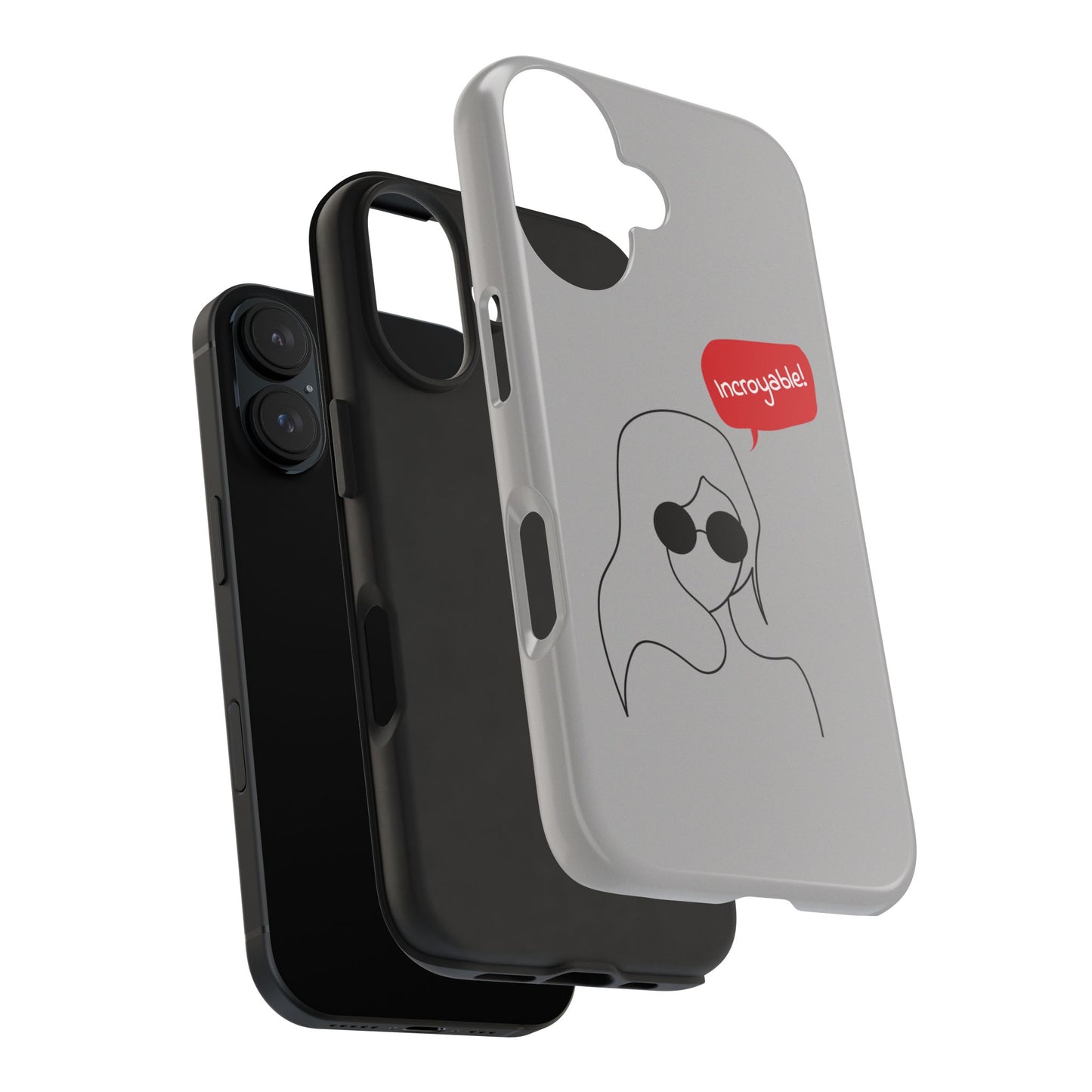 Trendy Tough Phone Case - 'Incroyable!' Design for Style and Protection