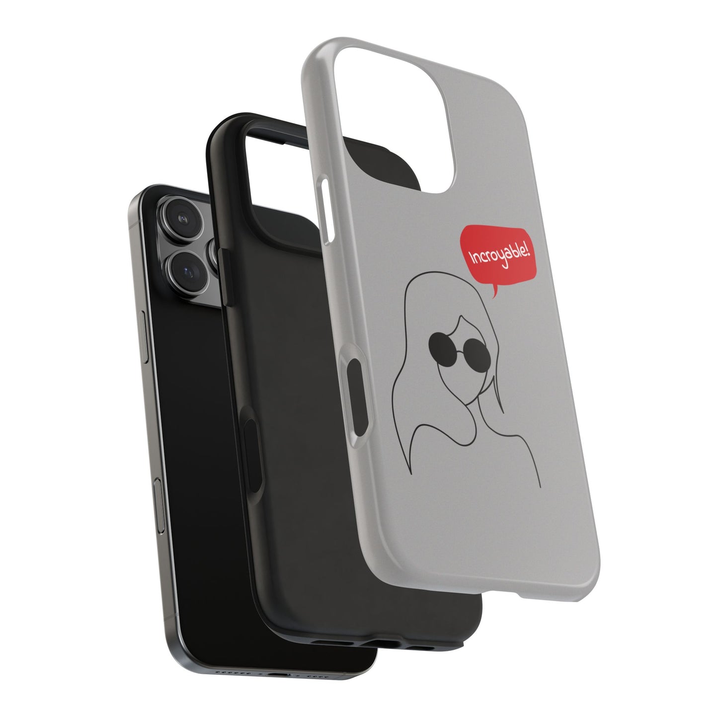 Trendy Tough Phone Case - 'Incroyable!' Design for Style and Protection