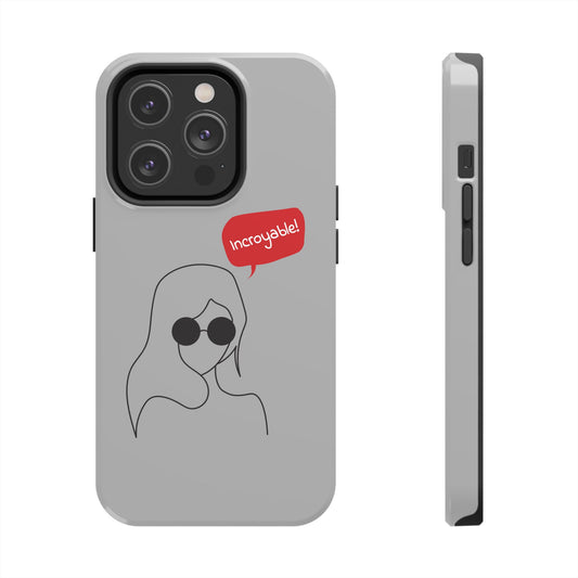 Trendy Tough Phone Case - 'Incroyable!' Design for Style and Protection