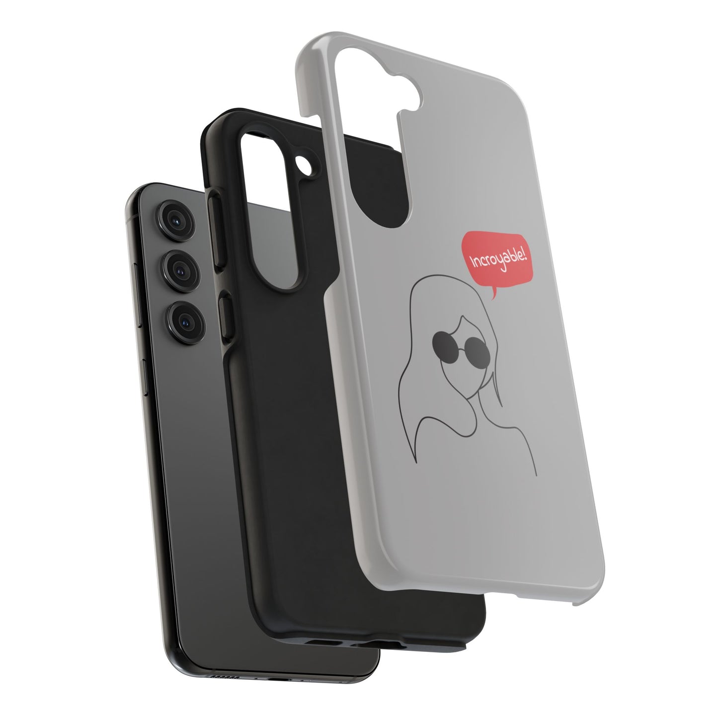 Trendy Tough Phone Case - 'Incroyable!' Design for Style and Protection