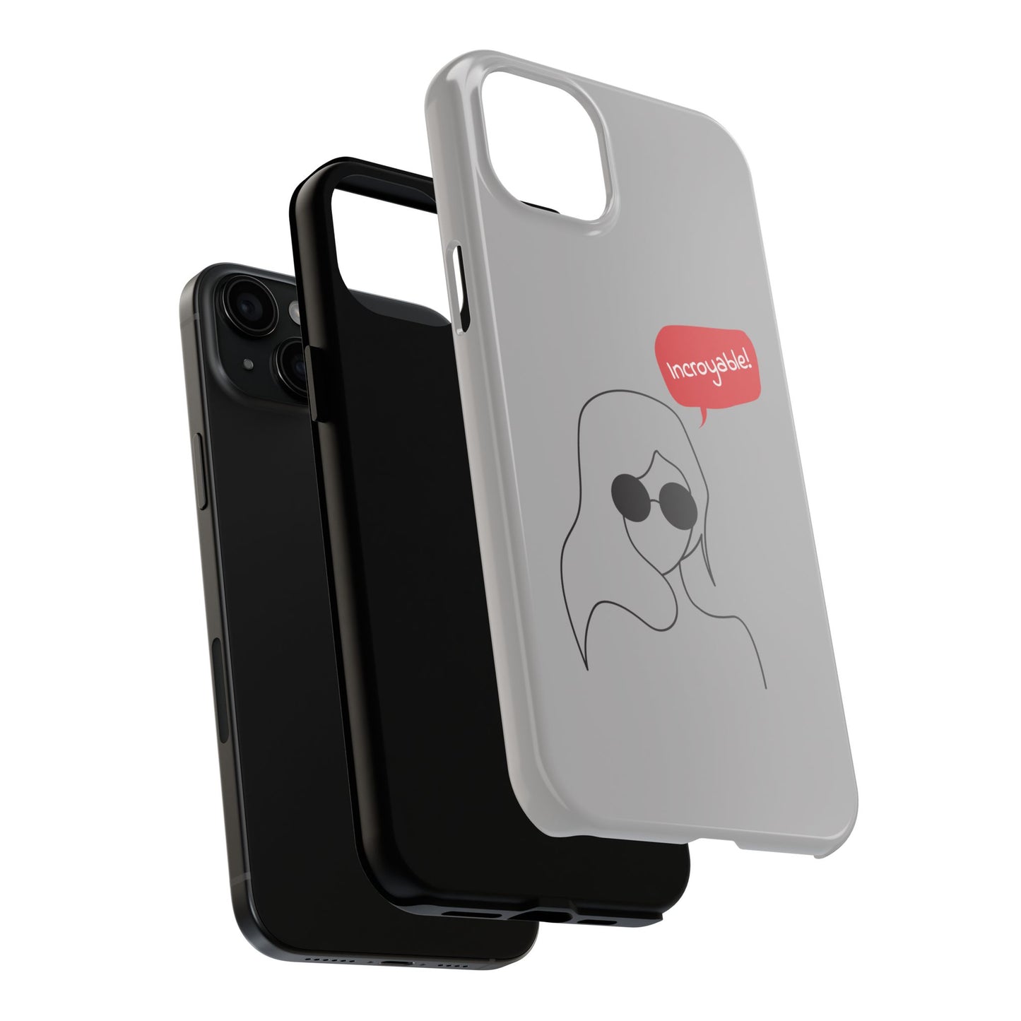 Trendy Tough Phone Case - 'Incroyable!' Design for Style and Protection