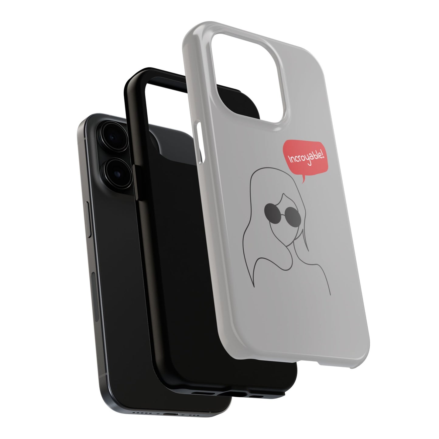 Trendy Tough Phone Case - 'Incroyable!' Design for Style and Protection