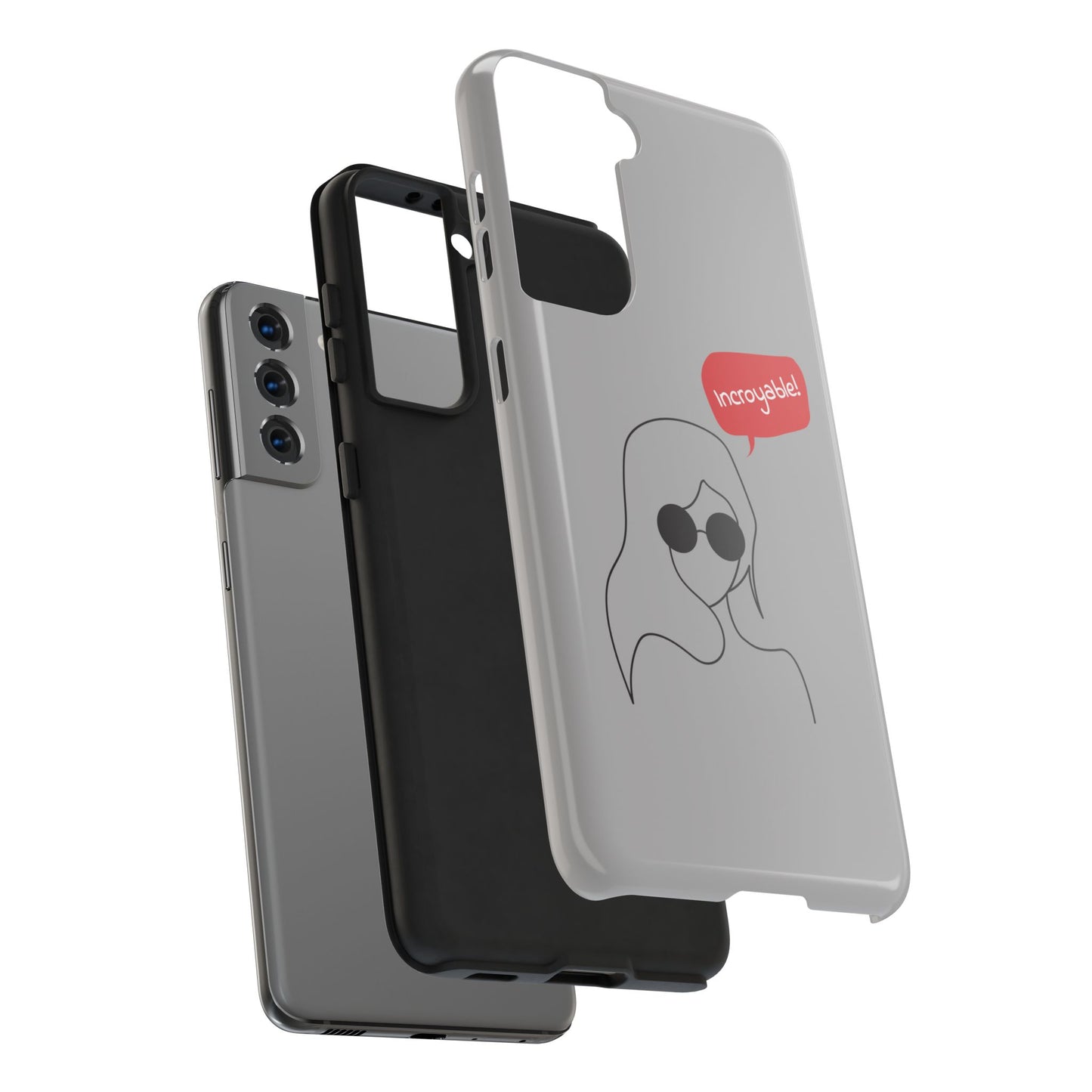 Trendy Tough Phone Case - 'Incroyable!' Design for Style and Protection