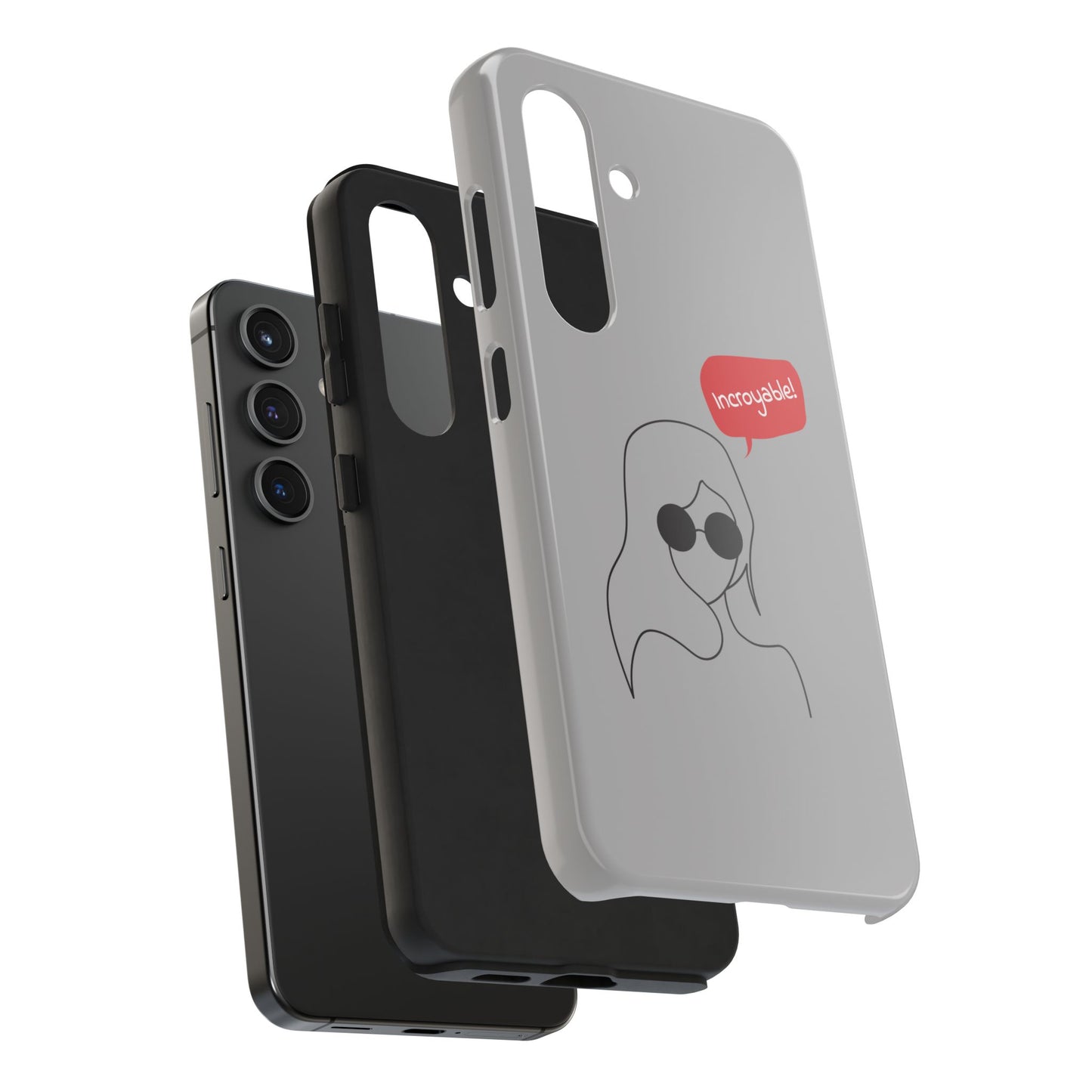 Trendy Tough Phone Case - 'Incroyable!' Design for Style and Protection