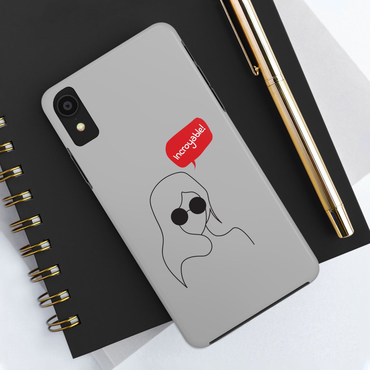 Trendy Tough Phone Case - 'Incroyable!' Design for Style and Protection