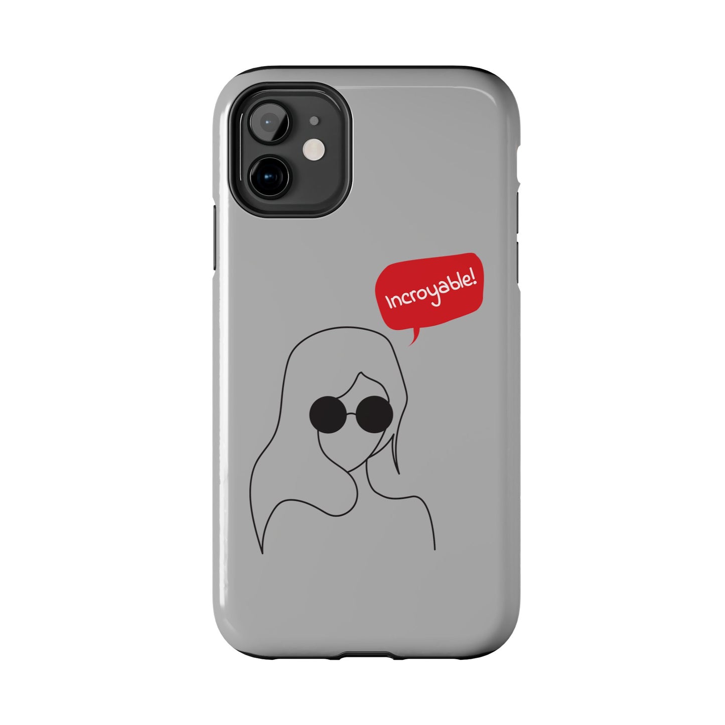 Trendy Tough Phone Case - 'Incroyable!' Design for Style and Protection