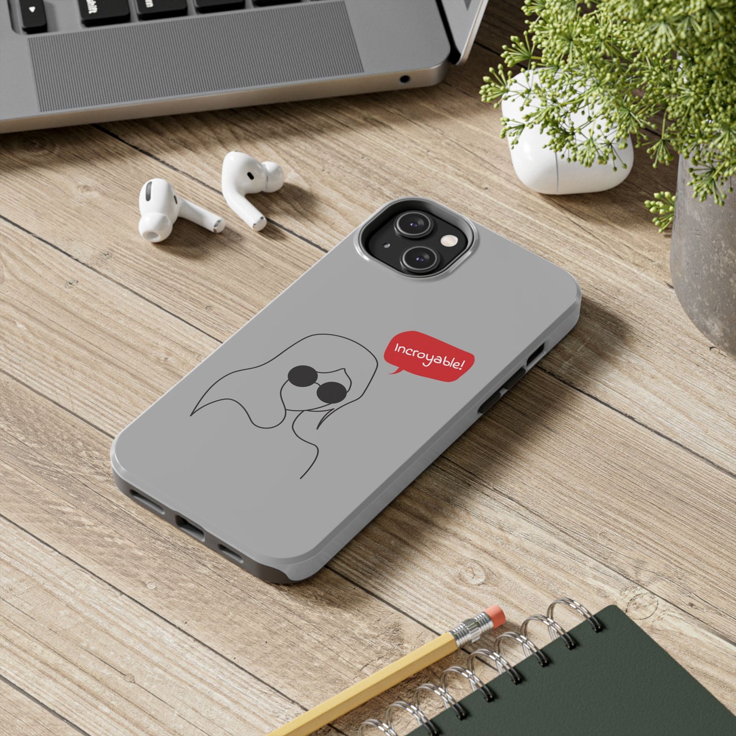 Trendy Tough Phone Case - 'Incroyable!' Design for Style and Protection