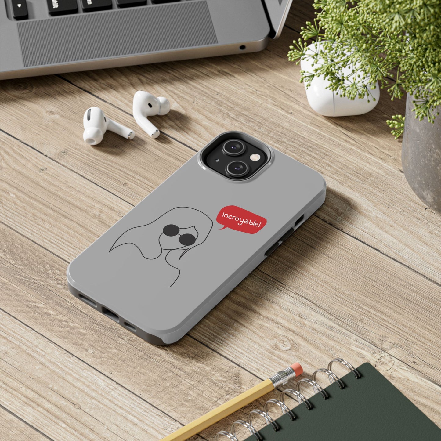 Trendy Tough Phone Case - 'Incroyable!' Design for Style and Protection