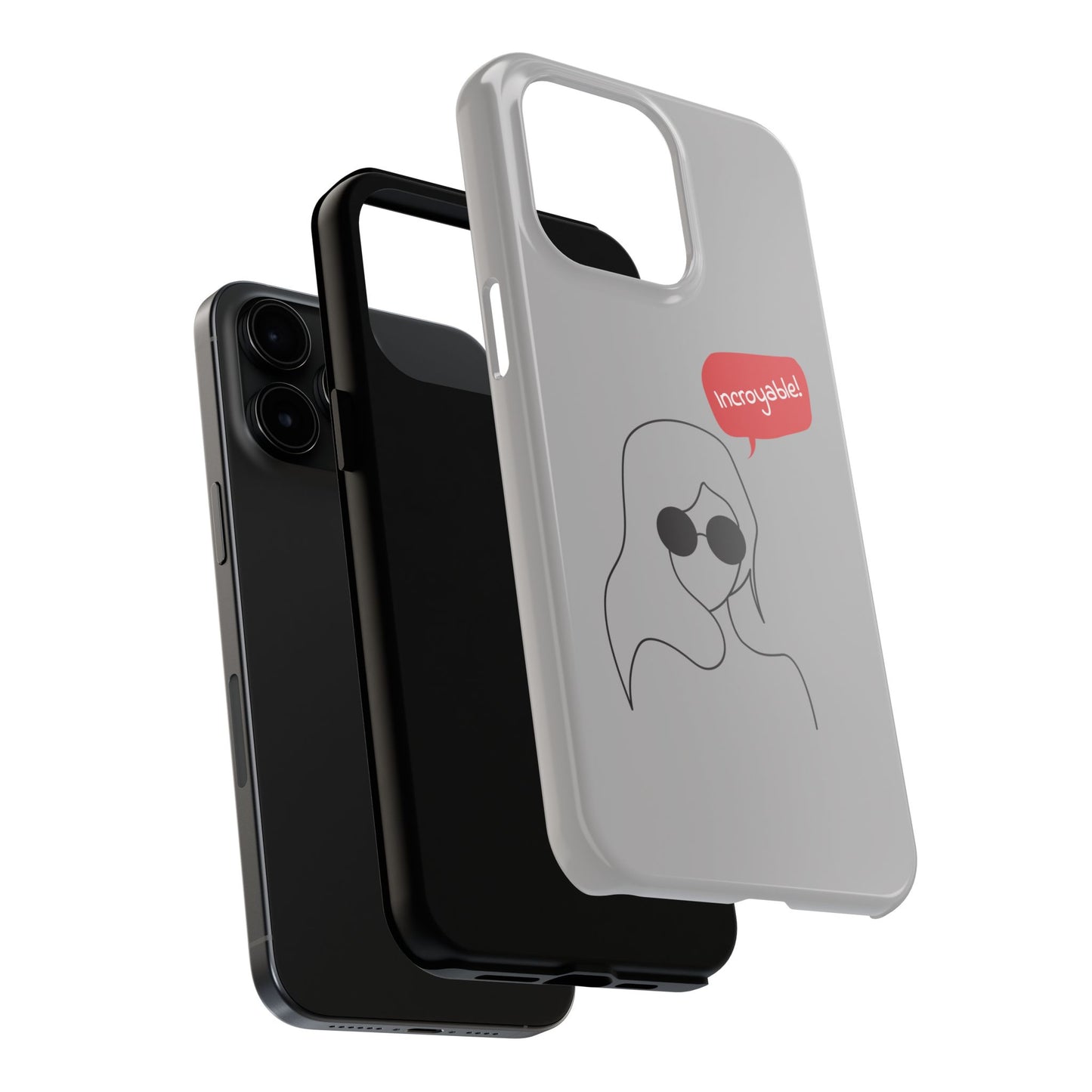 Trendy Tough Phone Case - 'Incroyable!' Design for Style and Protection