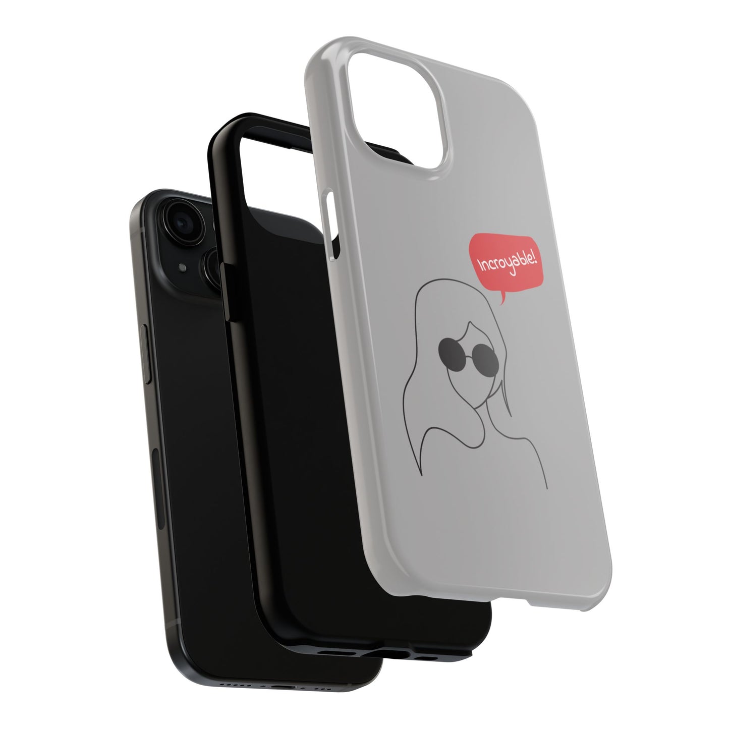Trendy Tough Phone Case - 'Incroyable!' Design for Style and Protection