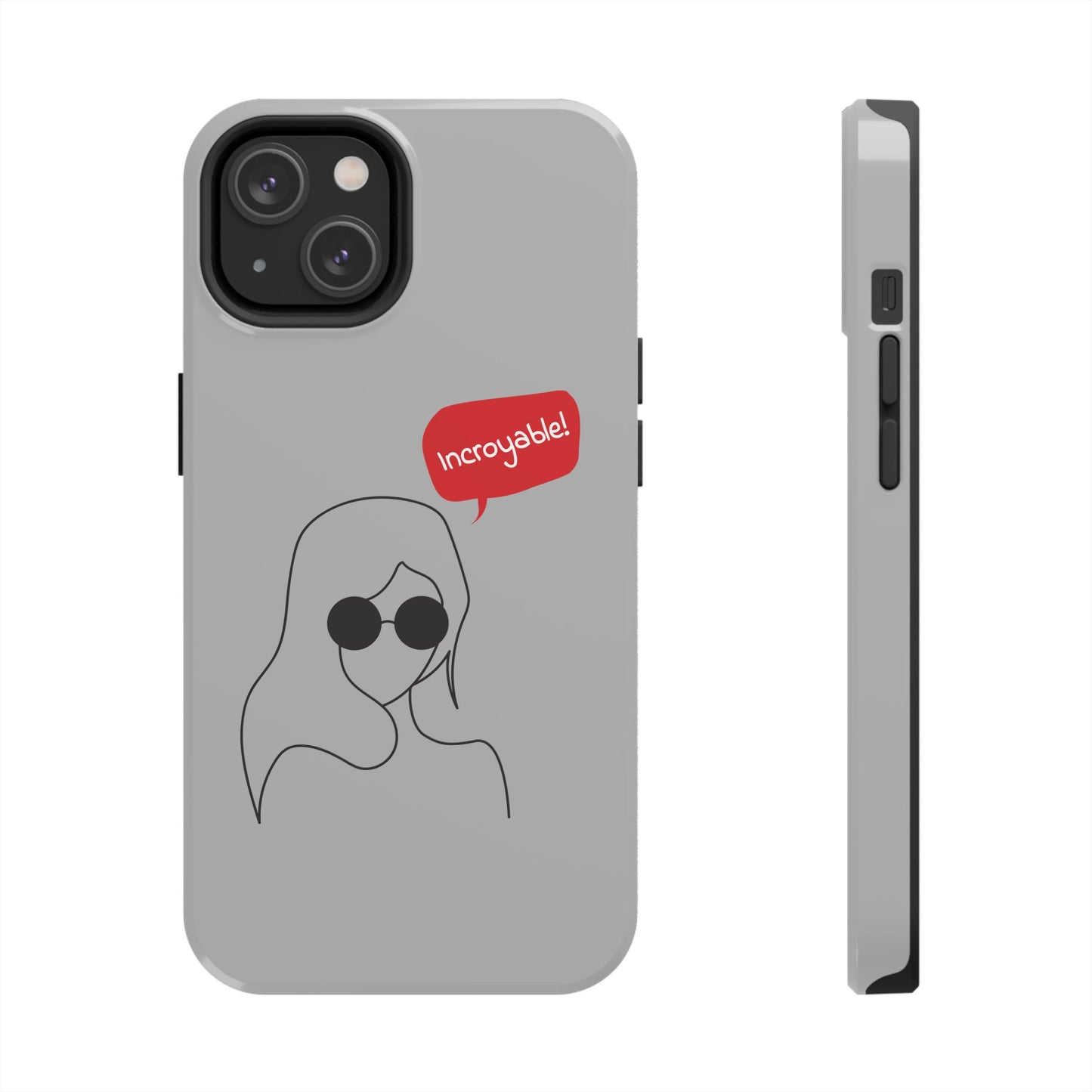 Trendy Tough Phone Case - 'Incroyable!' Design for Style and Protection